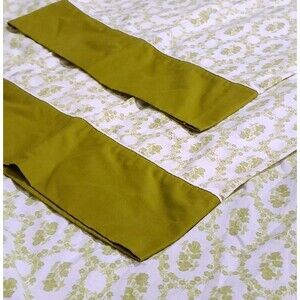 Vtg Cannon Royal Family Muslin Avocado Olive Green Full Fitted Sheet Pillowcases